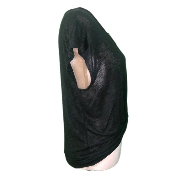 BODY CENTRAL (L) Black Tissue Slub Top - Picture 2 of 7